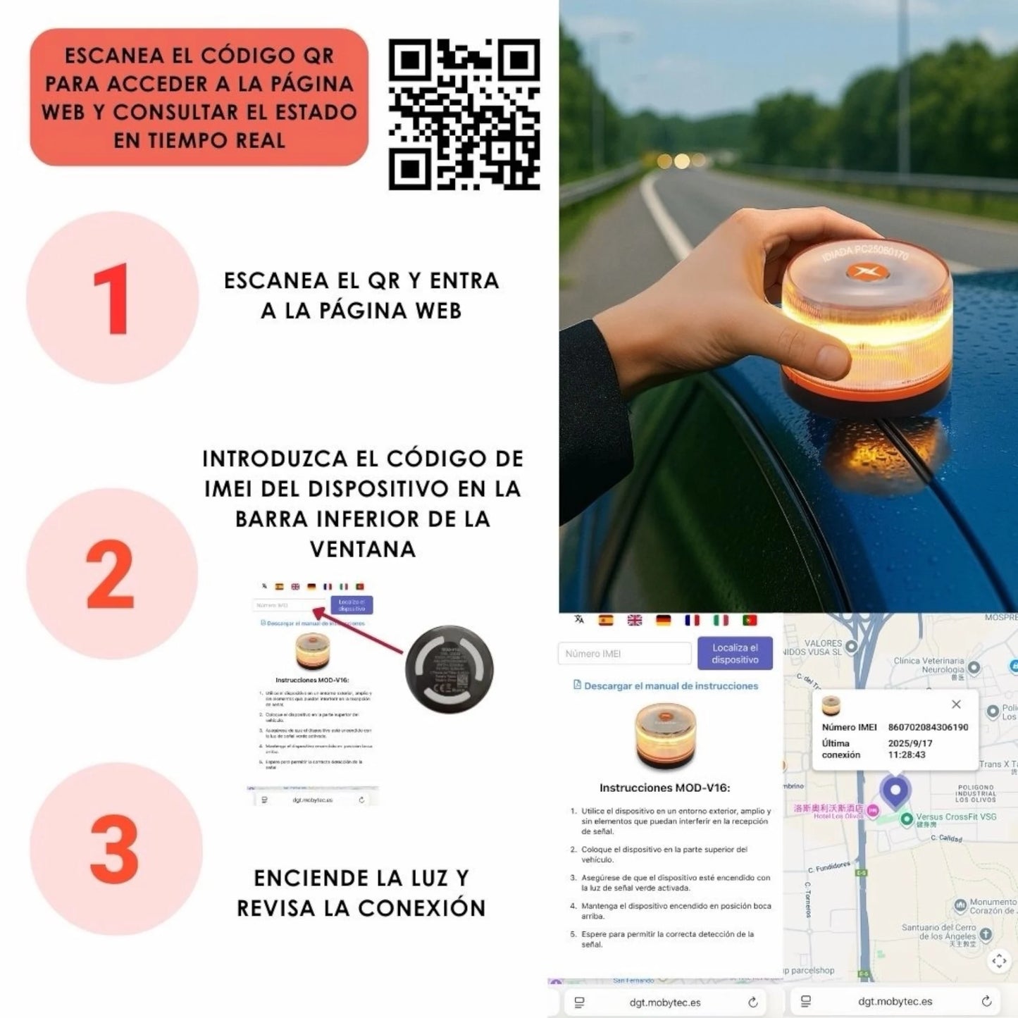 Luz de Emergencia V16 Homologada DGT