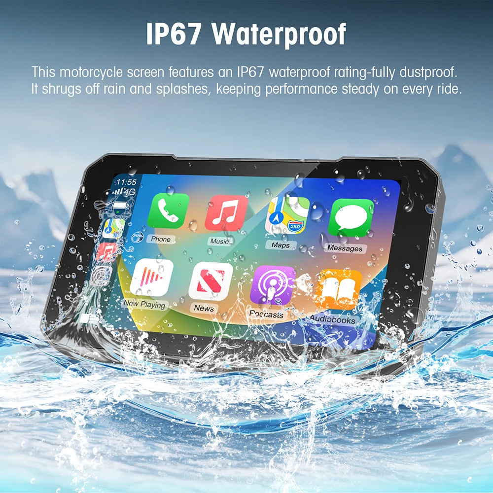 Pantalla para Motocicleta con CarPlay y Android Auto