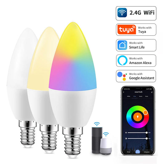Bombilla LED Inteligente WiFi Tuya E14