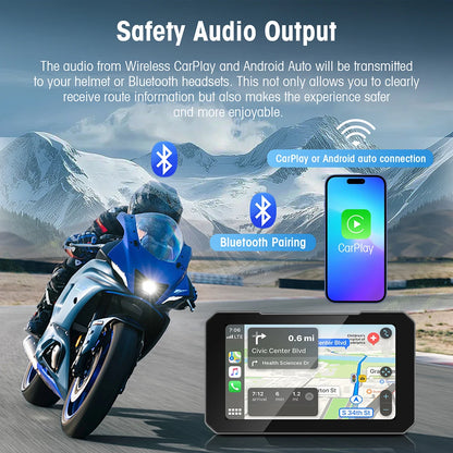 Pantalla para Motocicleta con CarPlay y Android Auto